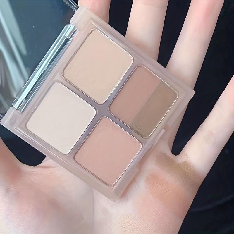 5-Farben-Lidschattenpalette mit mattem Lidschatten, lang anhaltender Braun-Nude-Pink-Farbton, leicht aufzutragender Lidschatten für das tägliche Pendeln, Make-up-Lidschatten für Frauen