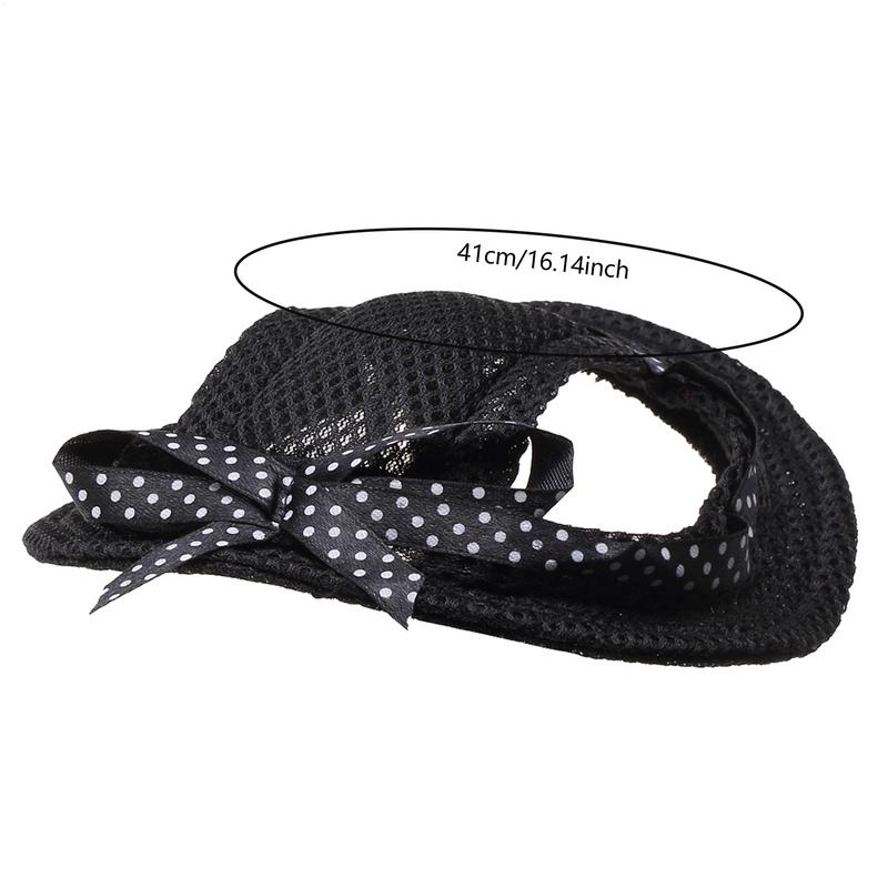 Outdoor Sun Protection Hood For Dogs Canvas Adjustable Drawstring Visor Hat Comfortable Dog Sunbonnet With Ear Holes For Running