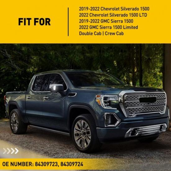 White Towing LED Mirror Light Lamps Pair For GMC - Sierra 1500