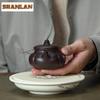 150ml Elegant Yixing Purple Clay Teapots Handmade Auspicious Beast Rib Pot Raw Ore Mud Tea Maker Kettle Zisha Tea Set Drinkware