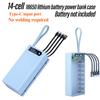 Built In 4 Wire No Welding 14 Cells 18650 Battery Box Power Bank Kit Mobile Power Supply Shell Fast Charging Detachable DIY Case