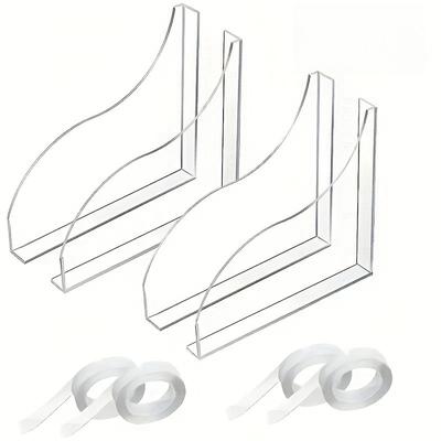 4pcs Transparent Acrylic Splash Guards Kit Bathtub Sink Durable Plastic Anti-Splash Barrier Bathroom Shower Corner Water Guard