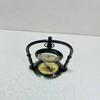 Hanging Brass Desk Clock with Compass