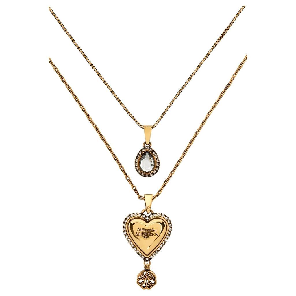 Alexander Mcqueen Brass Pendant Necklace Women Necklaces Gold 700555J160T7114