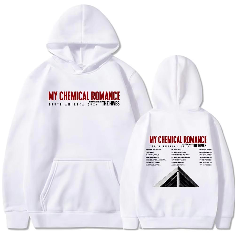 My Chemical Romance Punk Band South America 2026 Tour Hoodies Mens and Women Gothic Fashion Sweatshirt Long Sleeves Pullover