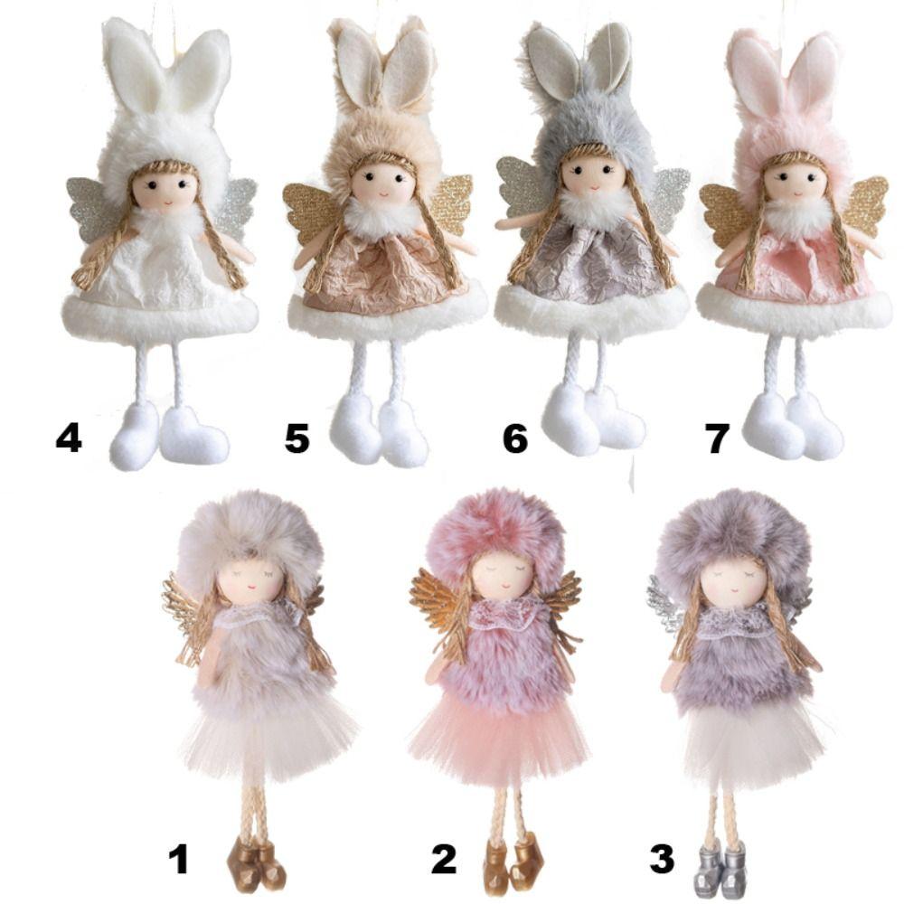 Angel Girl Doll Christmas Hanging Pendants Plush Drop Ornaments Creative Xmas Tree Decorations