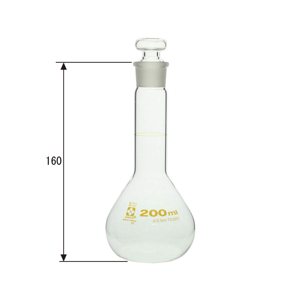 Shibata Scientific Volumetric Flask, Rectangular, 200mL (023080-200)