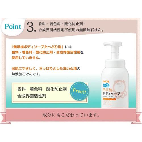 Additive-free Body Soap with Soap Bubbles, Plenty of Foam, 570mL, Easy To Wash Your Hands