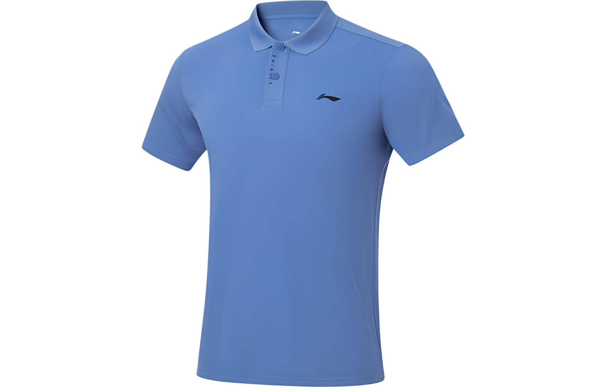Li Ning Fitness Series Polo Shirt Men s Paris Blue APLT009-3 XL