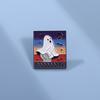 Creative Whimsical Halloween Ghost Brooch Pin Charming Metal Badge For Festive Wear