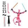 3D Printed Robot Action Figure with Accessories Movable Joints Demon