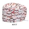 Cartoon Printed Nursing Caps Men Women Medical Hats Adjustable Long Hair Pet Dental Clinic Doctors Scrub Hat
