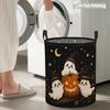 Collapsible Laundry Basket Large Round Waterproof Fabric Hamper Dirty Clothes Storage Bin Toy Organizer with Handles