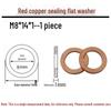 Annealed Red Copper Gasket Washer Pad for Sealing Fastener, M4-M34