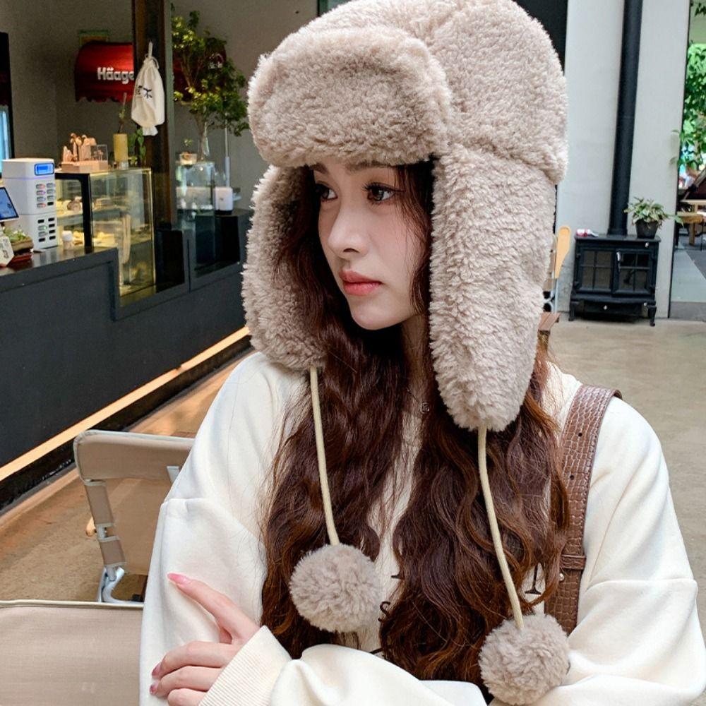 Winter Women Plush Hat Fashion Ear Protection Hooded New Lei Feng Hat