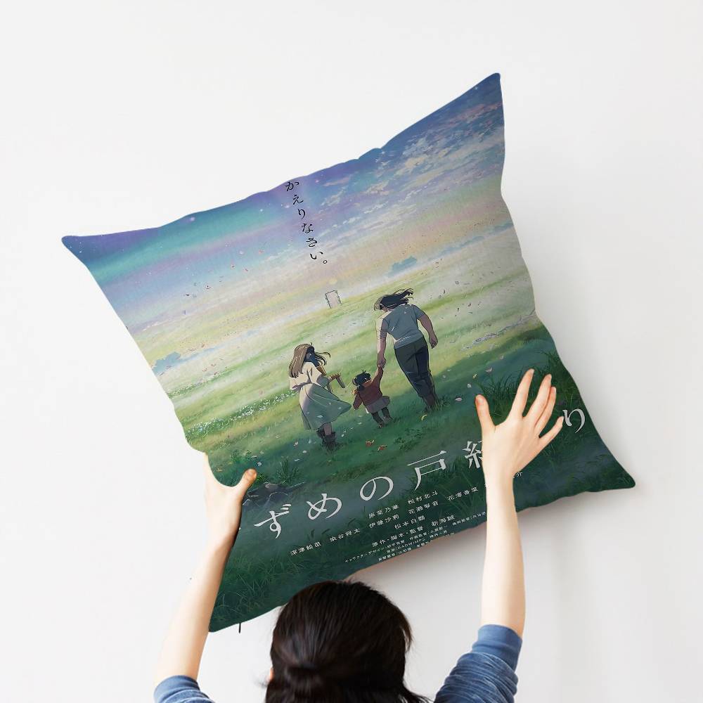 Japanese Anime Suzume Pillowcases Home Bedding Decorative Pillow Cover Wedding Super Soft Pillow Case