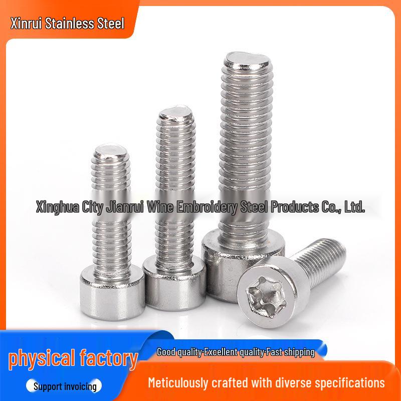 Cylindrical Head Torx Screw, 304 Stainless Steel, Internal Hexagon Bolt