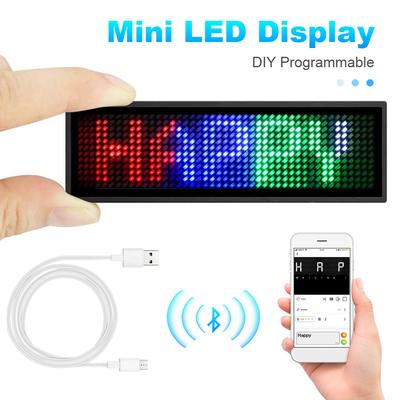 LED Name Badge Multi-color LED Display DIY Programmable Scrolling Message Light Board Mobile Control Text Message Light Board