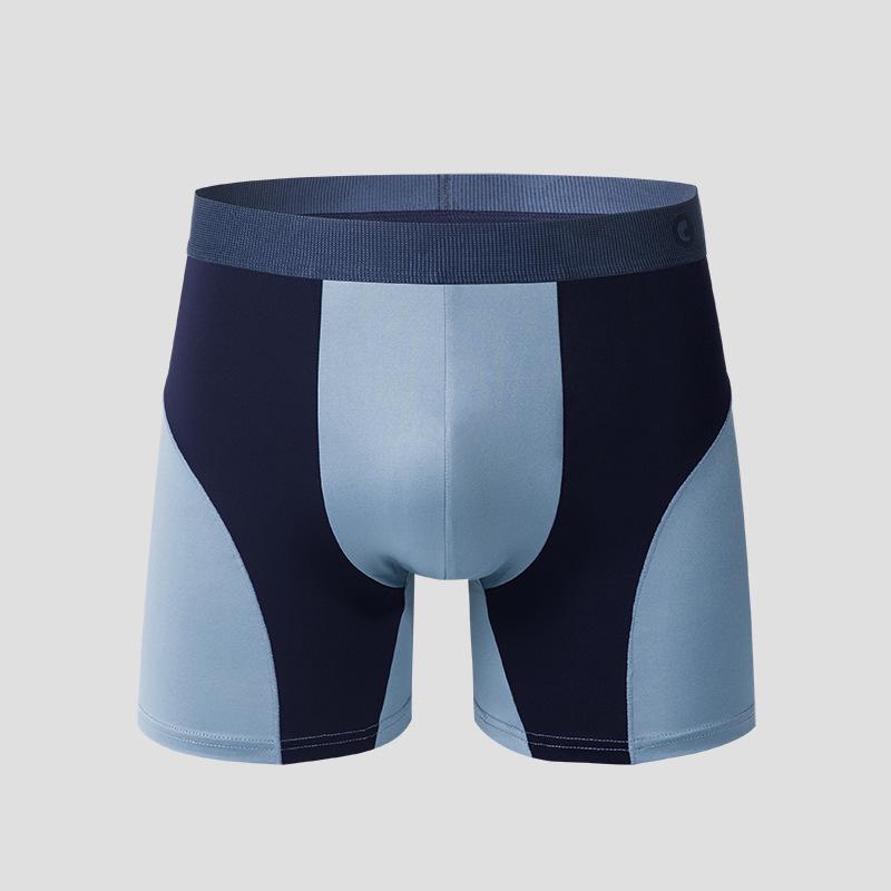 

Men s Anti-Chafing Ice Silk Running Boxer Briefs - Quick-Dry, Long Leg, European Size, Plus Size M (European) 60-70 kg