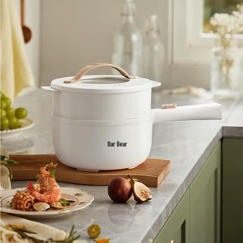 Bear 1.6L Multifunction Electric Cooking Pot with Steamer CN plug (adapter included) 1.6L