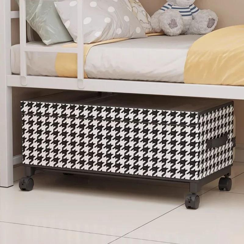 Mobile Under-bed Storage Organizer - Large Capacity Dust-proof Box with Wheels Practical Clothes & Toys Sorting Chest for Home