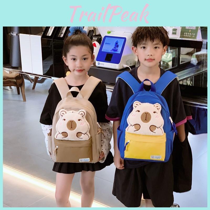Chan Shin Crayon Capybara Pattern Kids Backpack Breathable Schoolbag Gift Cute