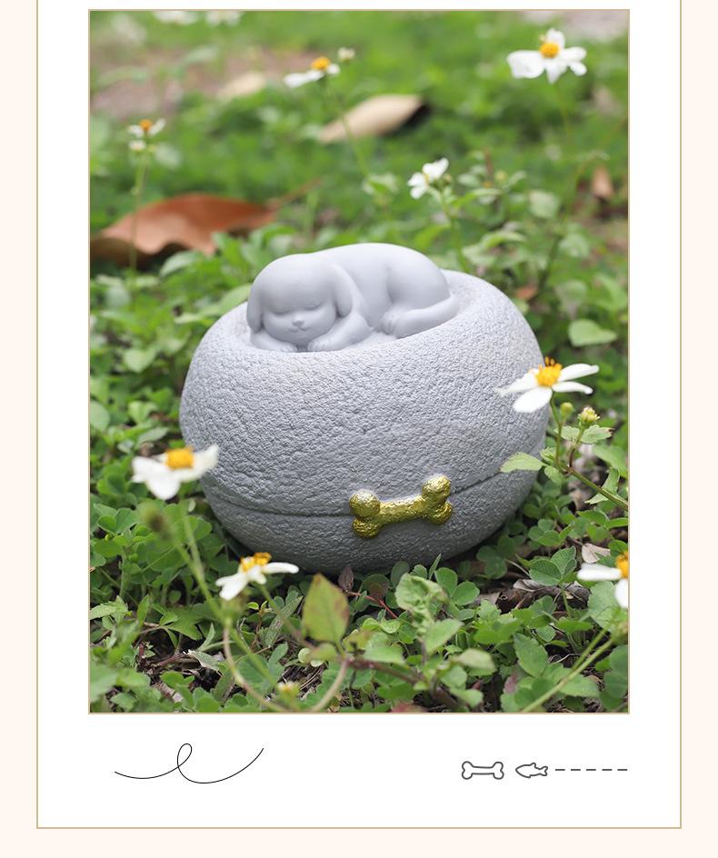 Pet Memorial Resin Urn for Cat and Dog Cremation Ash Storage