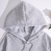 Women's European/American Style Casual Solid Color Plus Velvet Loose Hooded Sweatshirt for Autumn/Winter 2024