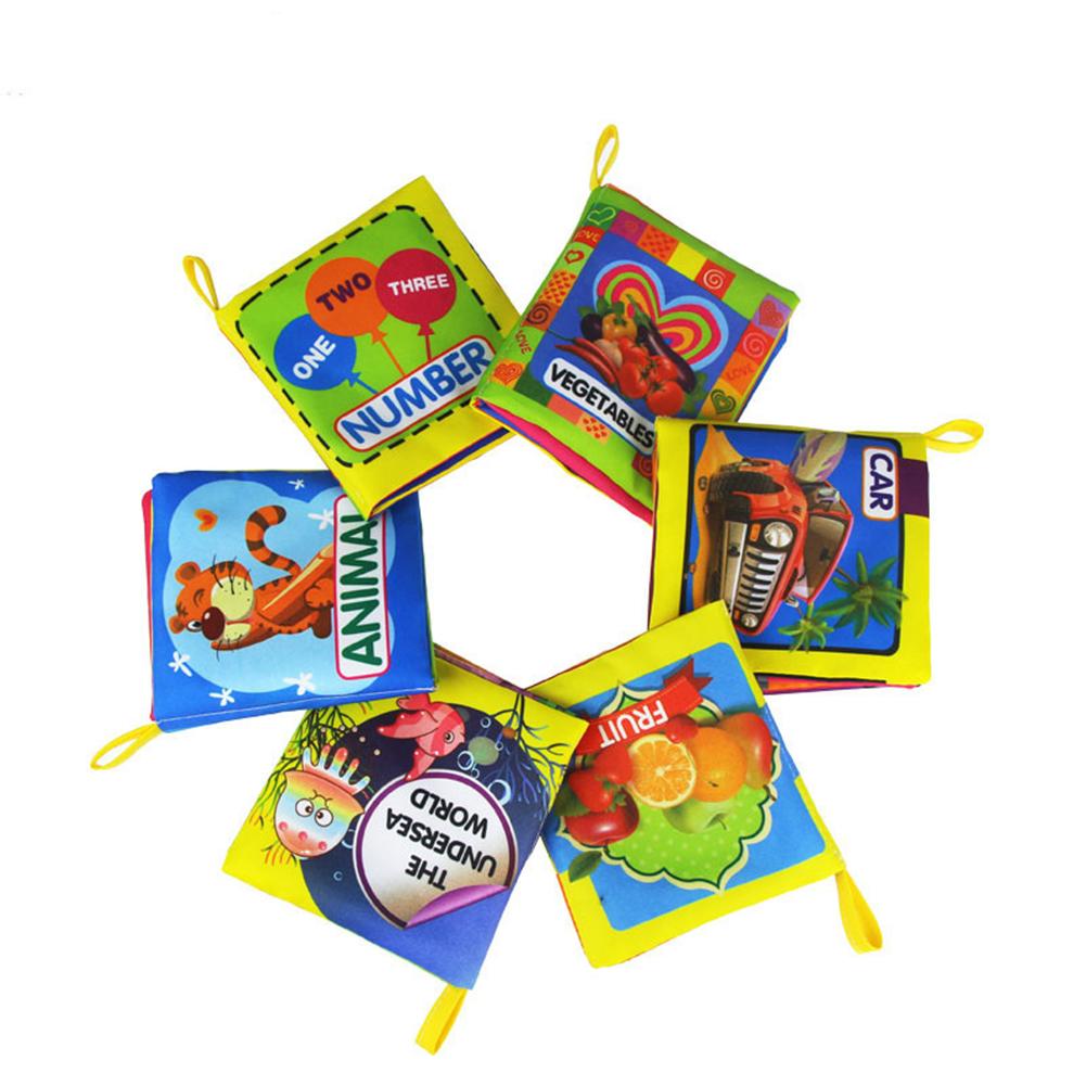 Early Education Toy English Palm Book Animal Digital Shape Recognition Green Cloth Book Gift