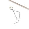Zirconia Double Layer Ear Clip: No-Pierce Tassel Cartilage Accessory for Women
