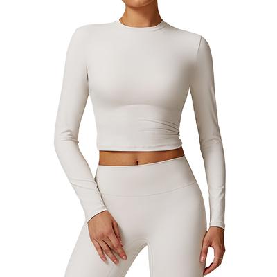 New Tight Yoga Top Slim Fit Long Sleeved T-Shirt Outdoor Sports Top Women'S Fitness Yoga Top Women