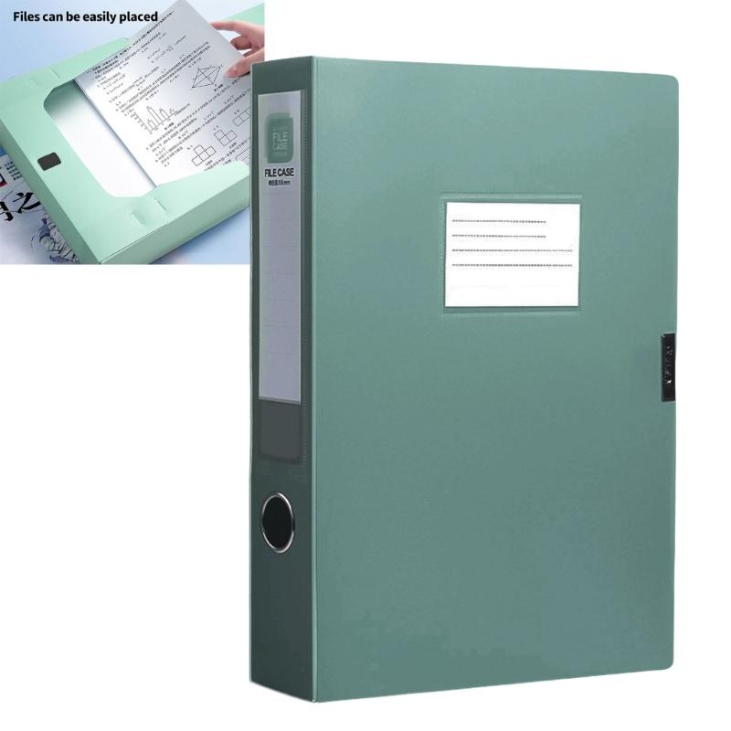 High Capacity Document Organiser Box with Label Window File Sorting Box For Reports Contract Management 23.2x31.6x3.5cm