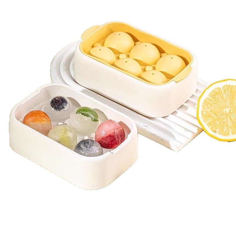 Silicone Ice Hockey Ball Mold - Mini Round Ice Cube Tray for Home