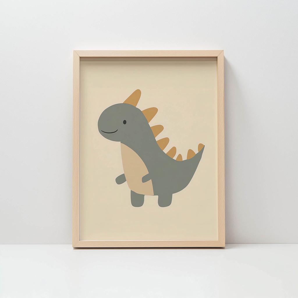 Plakat Dinozaur W Uśmiechu Plakat Dinozaur W Uśmiechu, 30X40 Cm, Bez Ramy, Płótno Premium Na Blejtramie