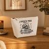 Trousse de toilette - PLANETEE - J'peux pas minimaliste - Beige - 100% coton - 3 L - Zippée