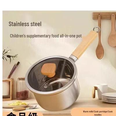 Wutuo Stainless Steel Saucepan with Wooden Handle