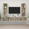 Wall-mounted TV Cabinets 4 Pcs Sonoma Oak Engineered Wood