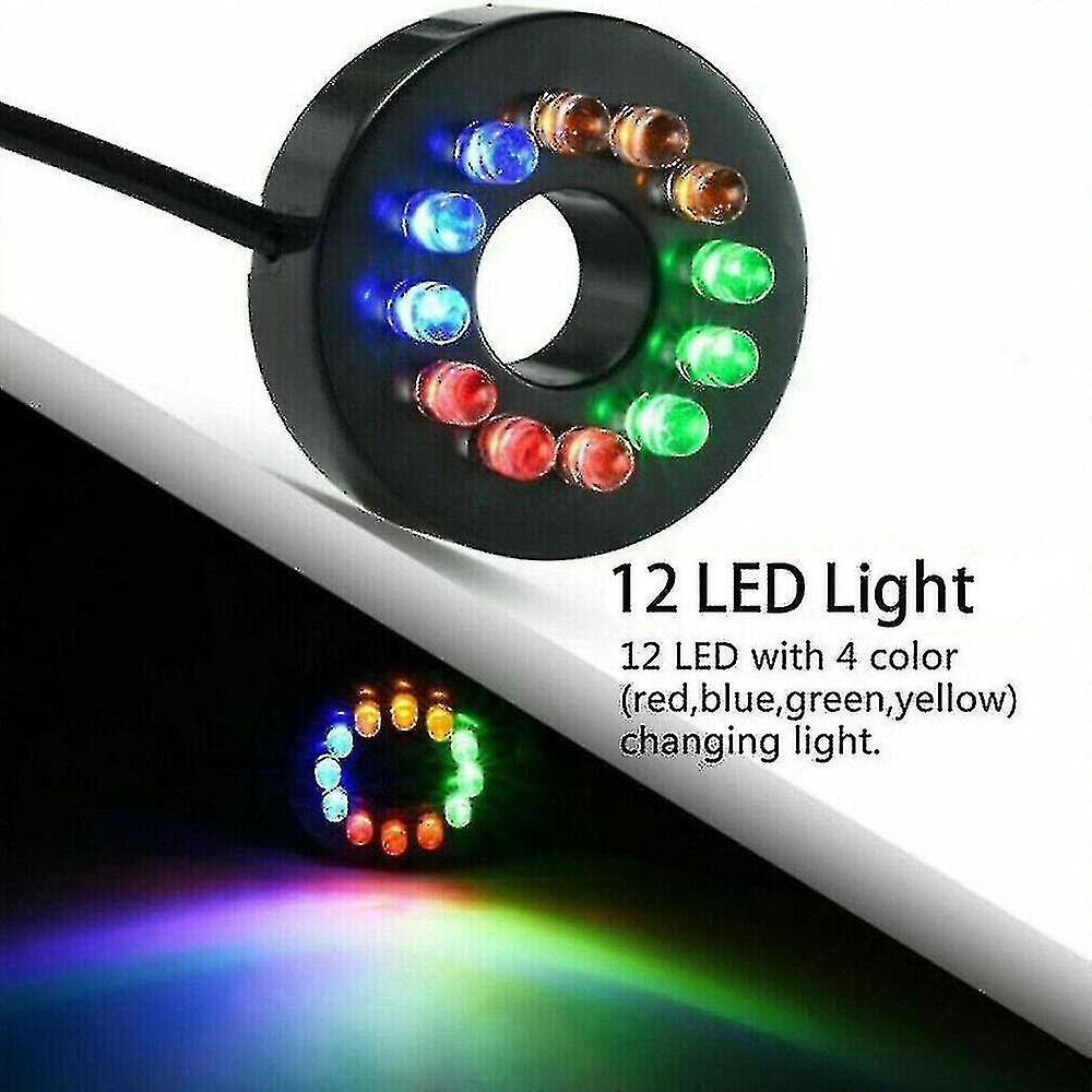 Pompa per Fontana 15w 800l/h, Pompa per Stagno, Pompa per Fontana, Pompa da Giardino, Pompa per Fontana con 12 LED