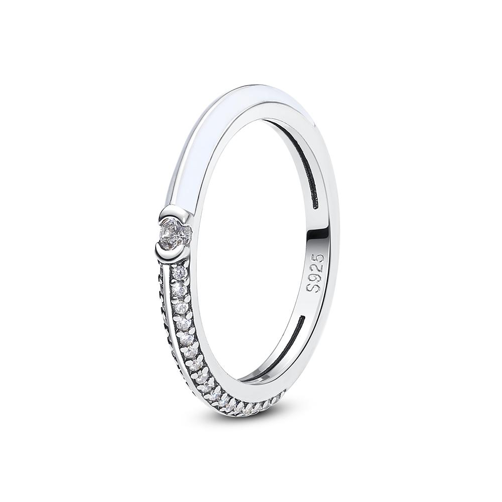 New 925 Silver Rings For Women Crown Love Heart Moon Sun Engagement Wedding Rose Gold Ring Luxury Jewelry Gift