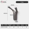 Oukali Furniture Modern Bathroom Black Cloths Hat Solid Metal Wall Hooks