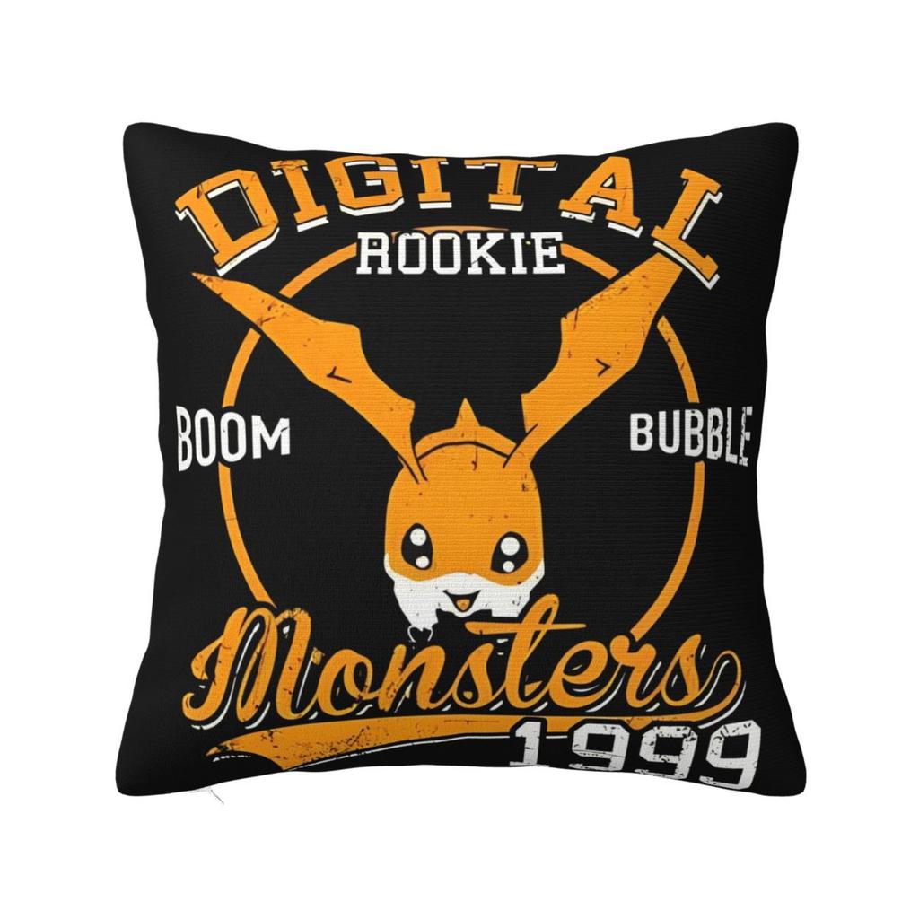 Stylish Bedroom Digital Monster Digimon Decoration Pillowcase Merch Pillow Cover Zipper Multi-Size