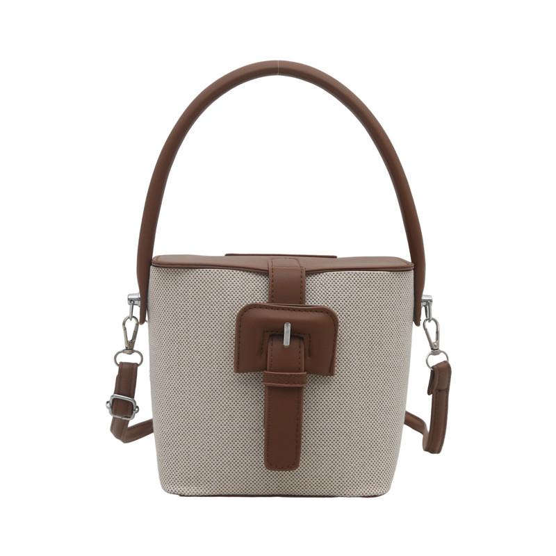 Women's Commuter Handbag -Retro soft and durable fashion shoulder crossbody bag casual fashion chic senior sense bucket bag