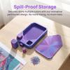 Multi-Color Partitioned Rhinestone Storage Tray Silky  Painting Accessories  for Adults