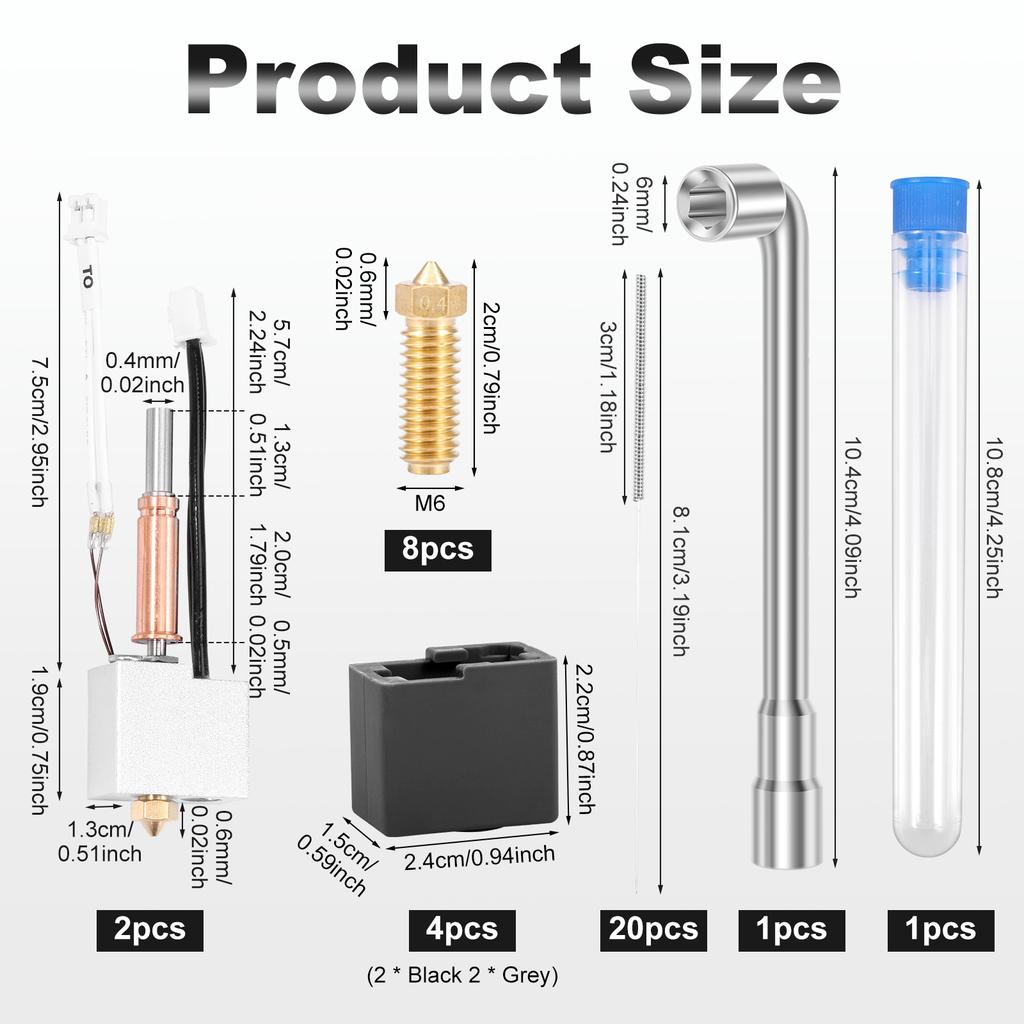 For Anycubic Cobra 3 Hotend Kit New Upgrade Hotend For Anycubic Cobra 3 Metal Hotend 3D Printer Brass Hardened Steel Nozzle