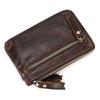 Good Quality Small Wallet Purse For Euro Coin Genuine Leather Coin Wallet For Women Men Zipper Mini Card Wallet With Key Ring