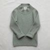 Girls Solid Half High Collar Long Sleeve Pullover Sweater Kids Casual Bottoming Inner Top