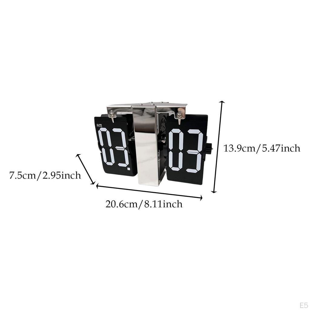 Digital Flip Clock for Wall Mounting 21x7.5x14cm Automatic Page Turning Study And Kitchen