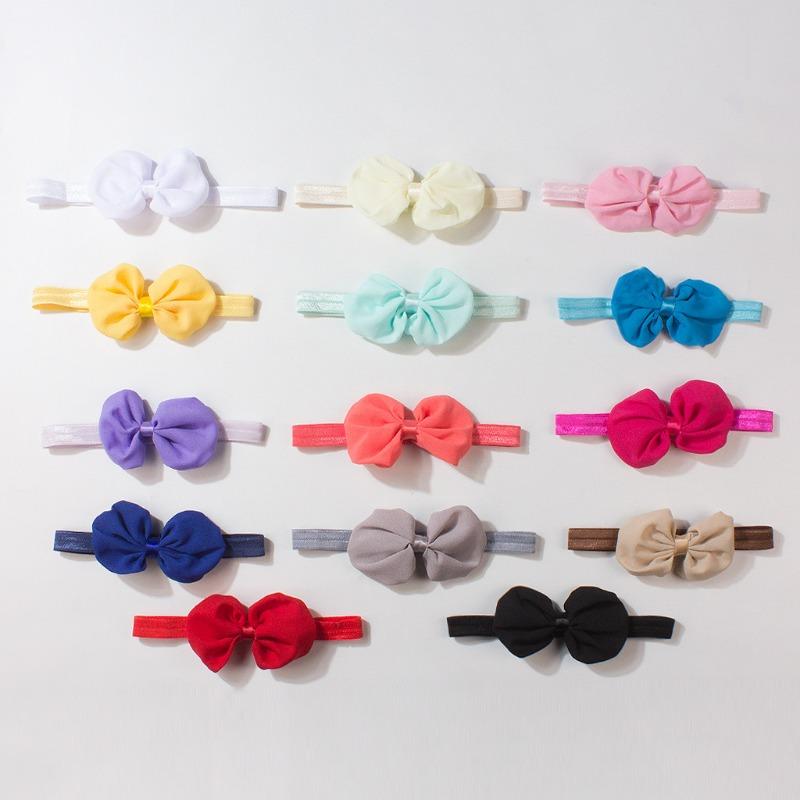 Children's headband hair accessories, chiffon bow elastic headband, newborn baby headband flower headscarf