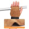 Double Layers Pu Leather Gloves Wrist Straps For Weight Lifting Grips Women Men Gym Deadlift Training Bench Press Pull-Up Gloves