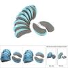10Pcs Set Fashionable Golf Irons Headcover Ball Head Protect Cover(Gray Sky Blue)